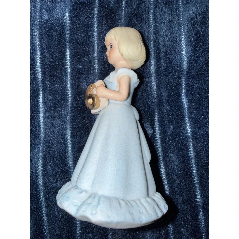 1981 Vintage Enesco Porcelain Growing Up Birthday Girl Figurine - Age 6